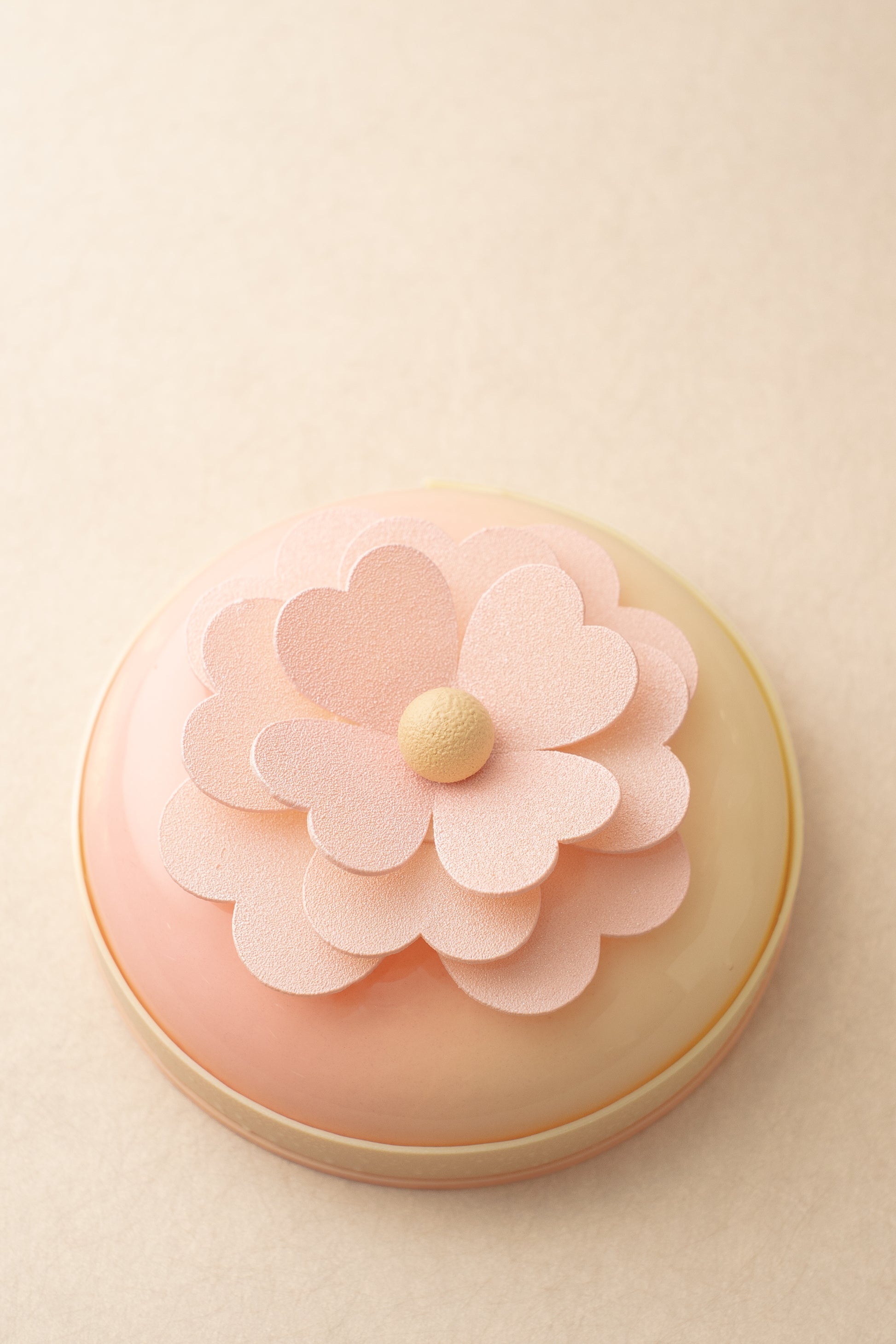 Pink Blossom Mother's Day cake top view — soft pink floral entremet by TEXTURE Pâtisserie KL